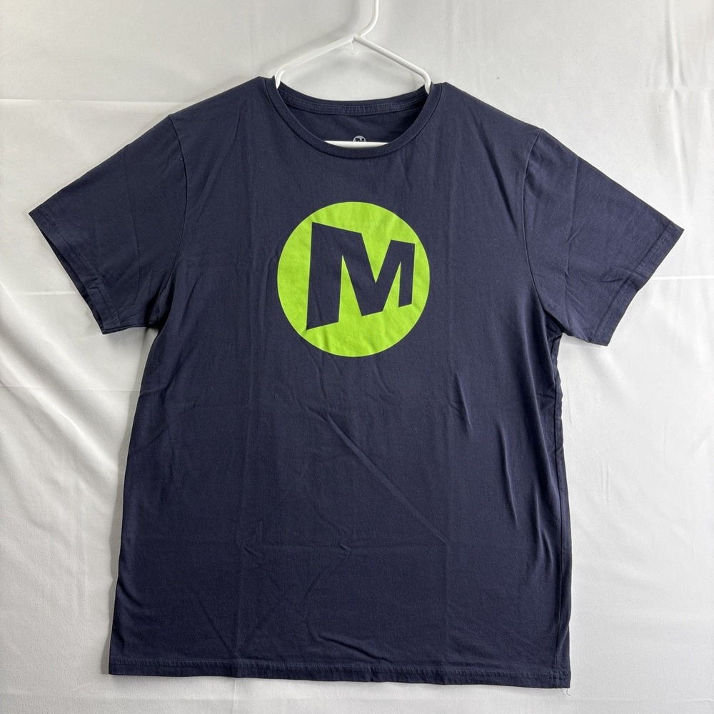 Merrell Men's Large (Fits Like Med) Blue S/S T-Shirt Hiking Camping Outdoors